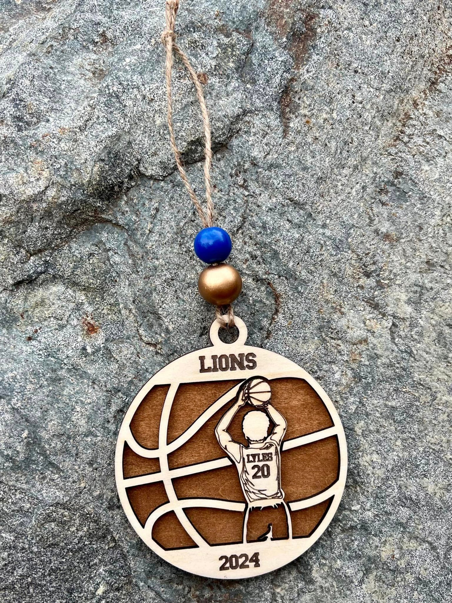 Personalized 3D Sports Ornament - Basketball
