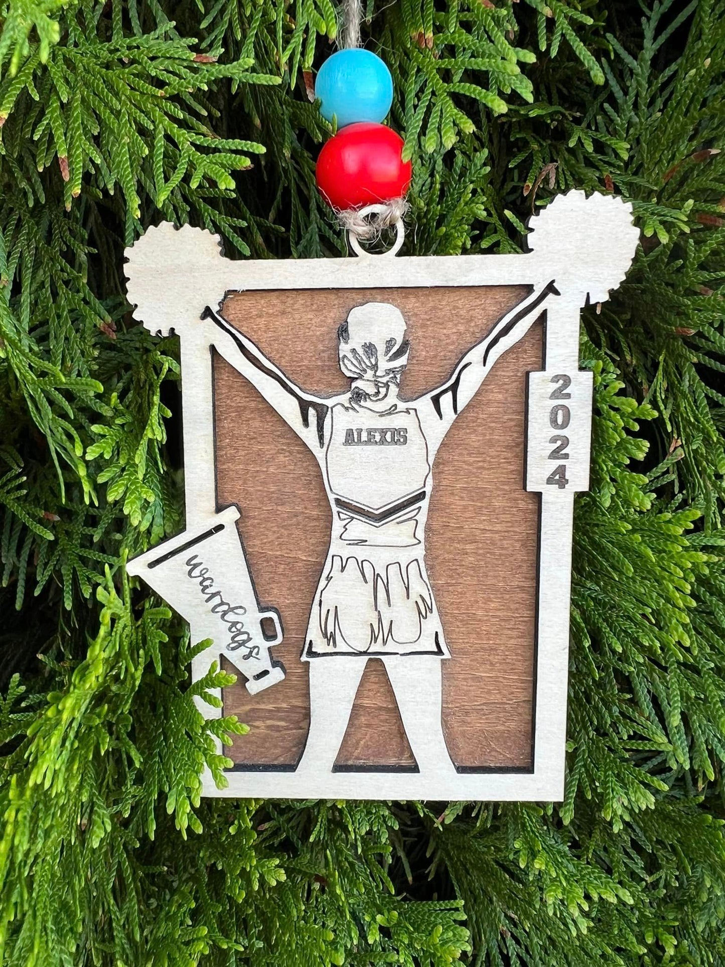Personalized 3D Sports Ornament - Cheer