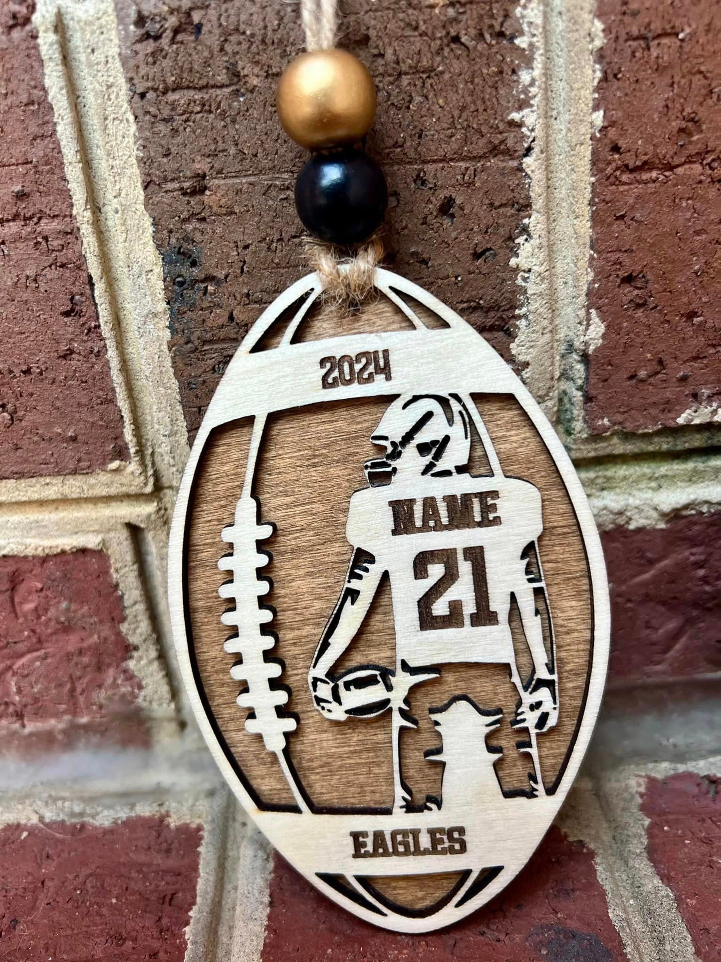 Personalized 3D Sports Ornament - Football