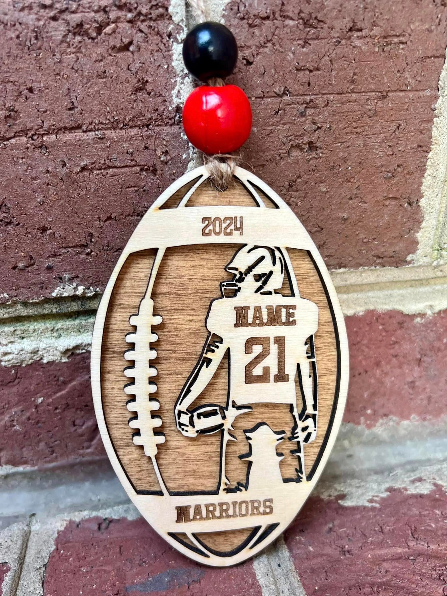 Personalized 3D Sports Ornament - Football