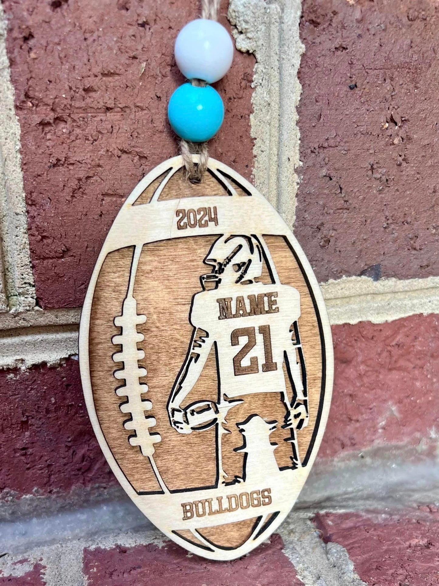 Personalized 3D Sports Ornament - Football