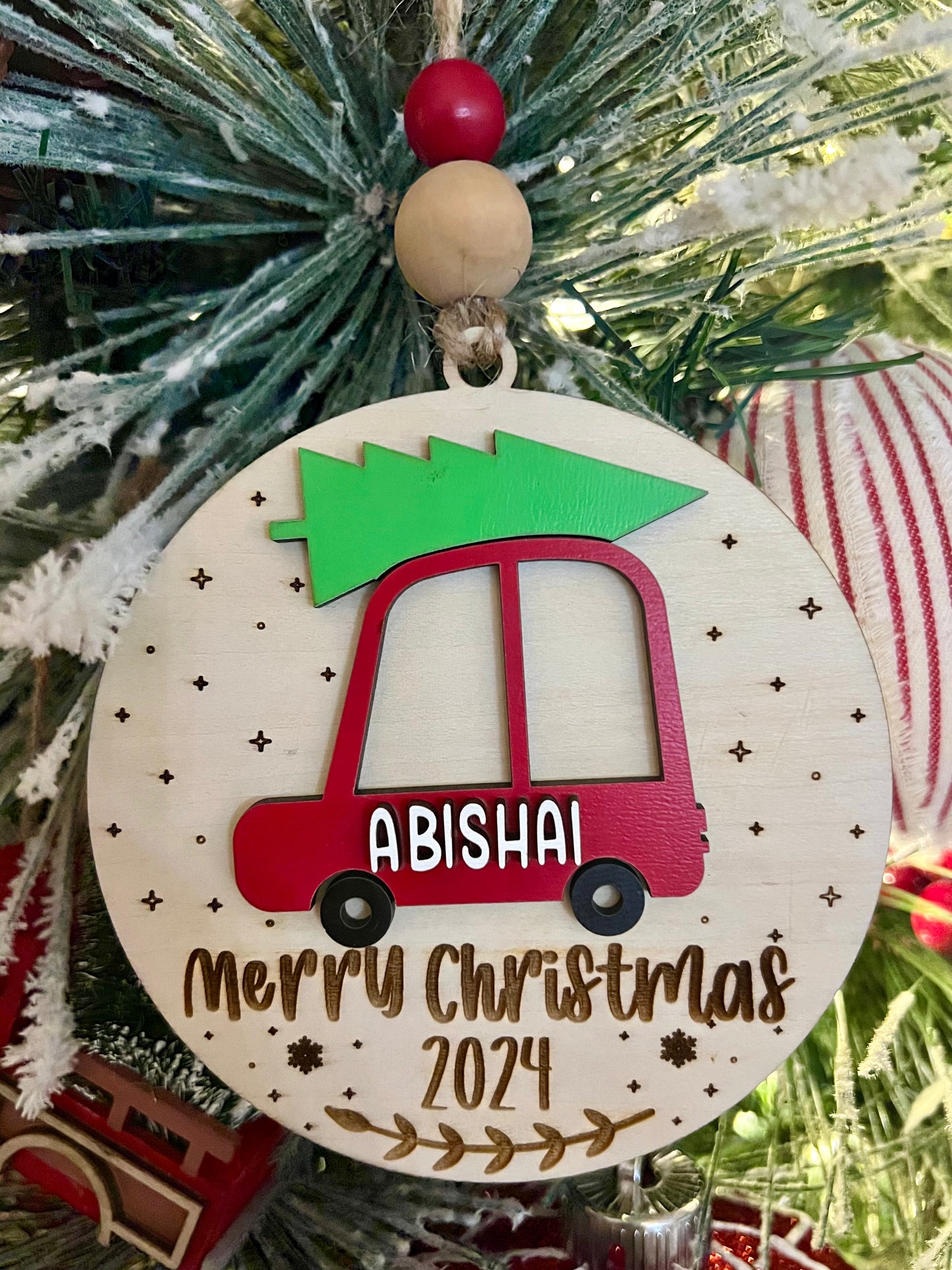 Kids Car Christmas Ornament