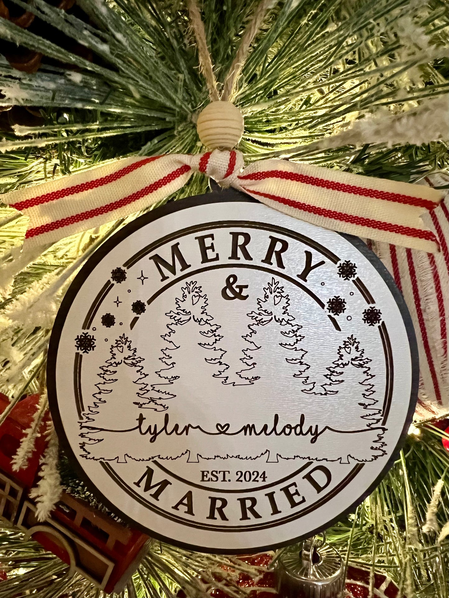 Merry & Married Ornament