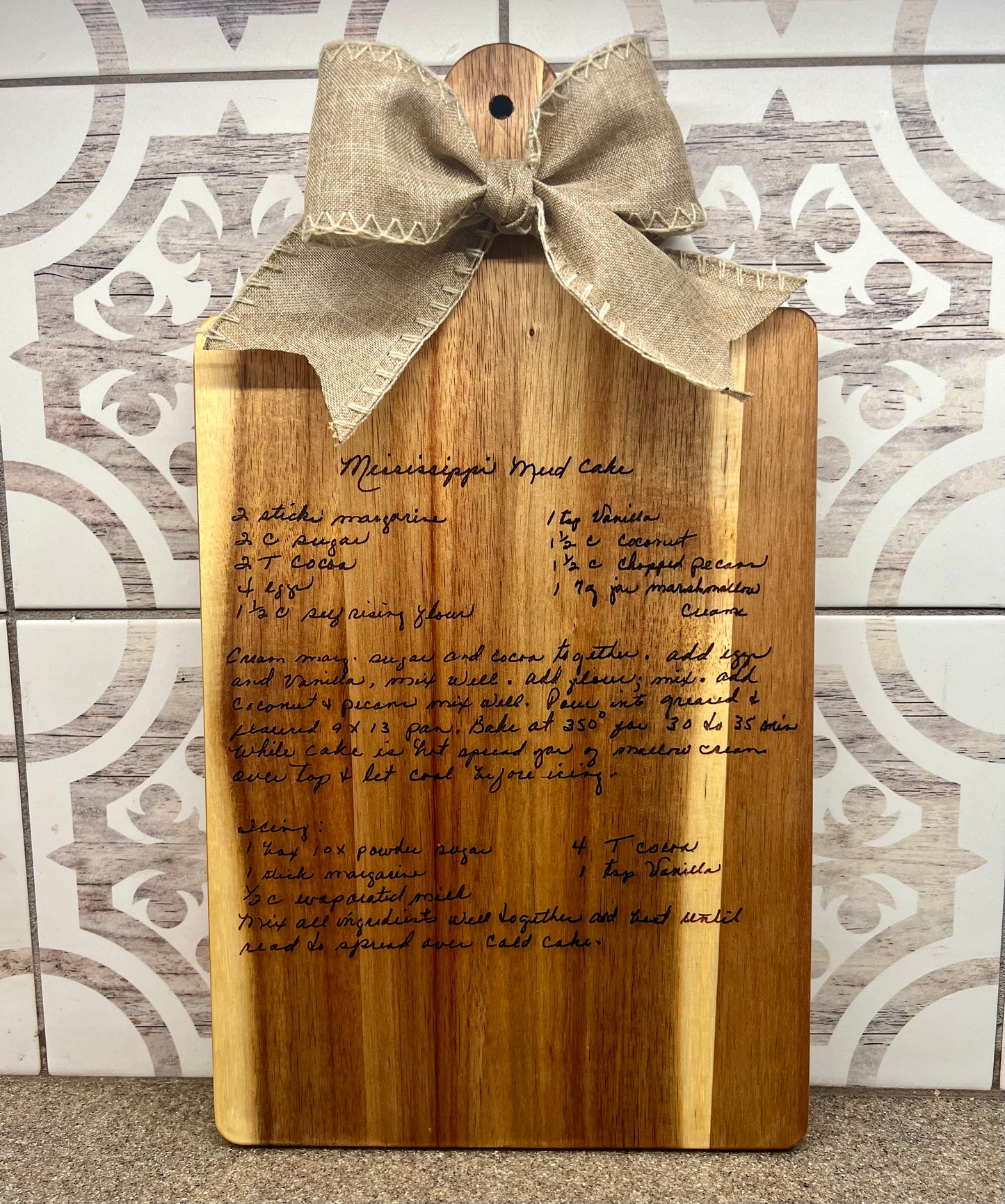 Keepsake Recipe Cutting Board