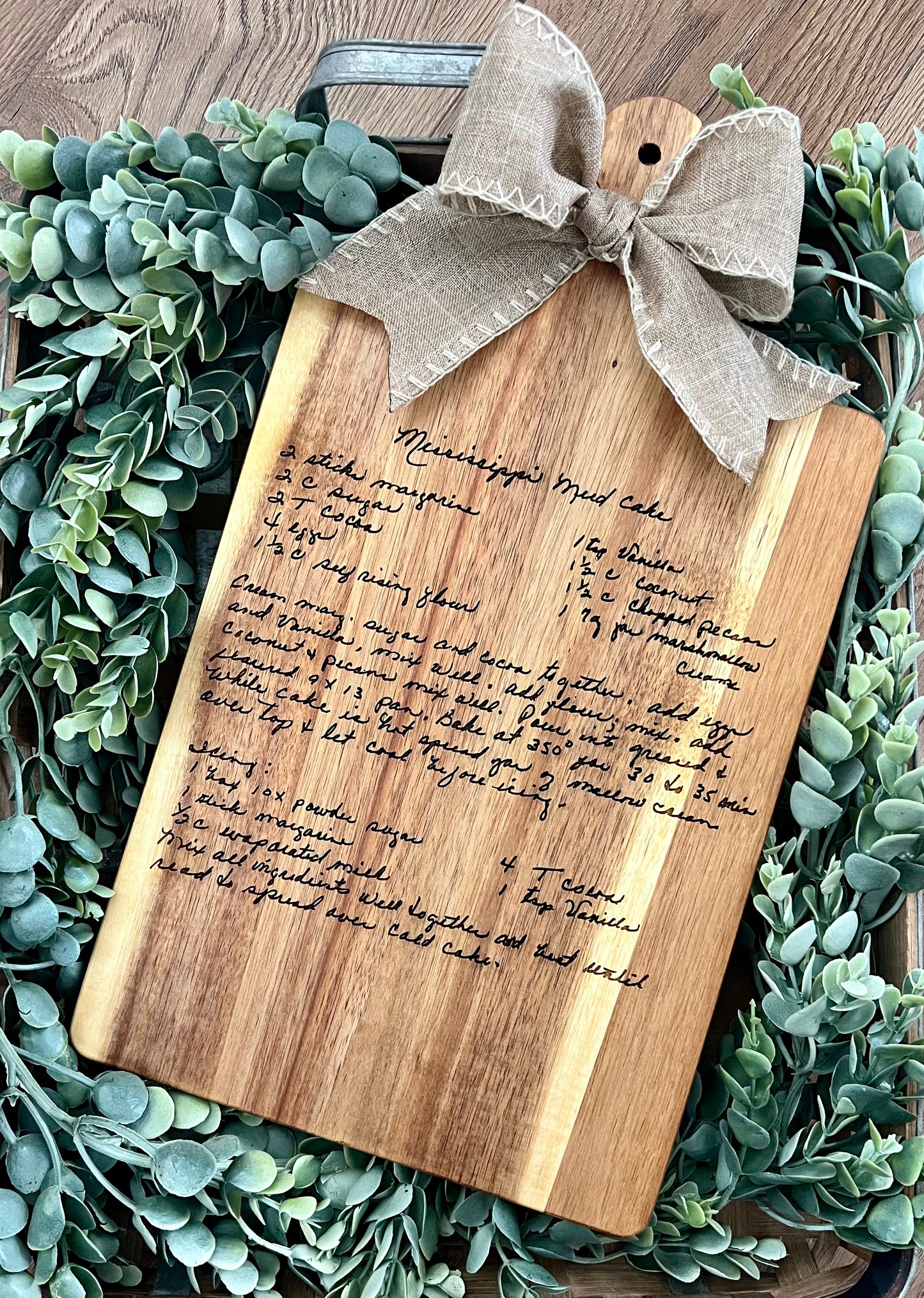 Keepsake Recipe Cutting Board