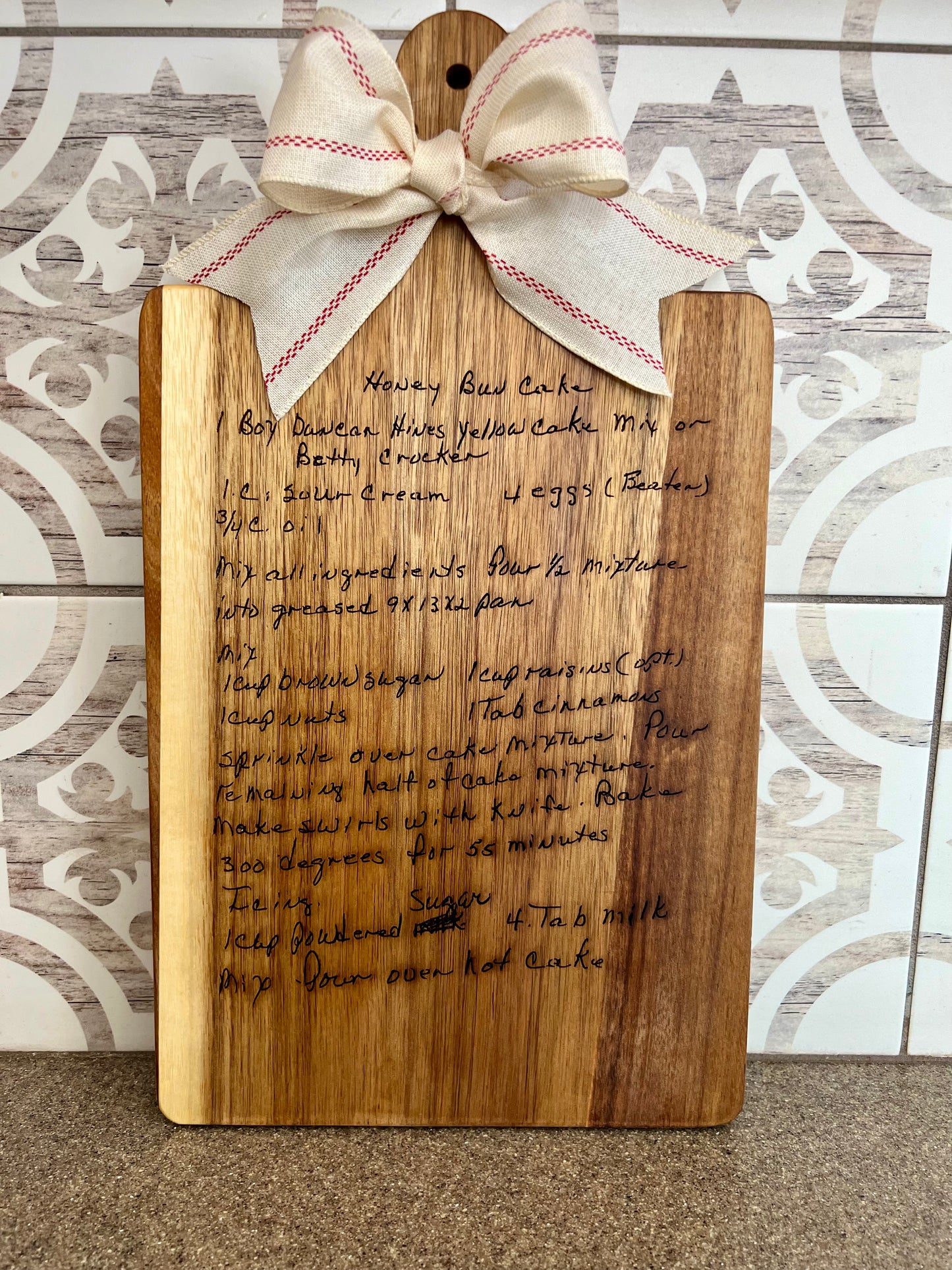 Keepsake Recipe Cutting Board