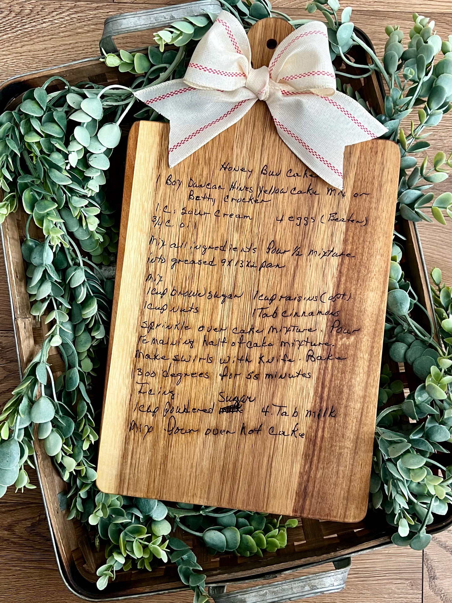 Keepsake Recipe Cutting Board