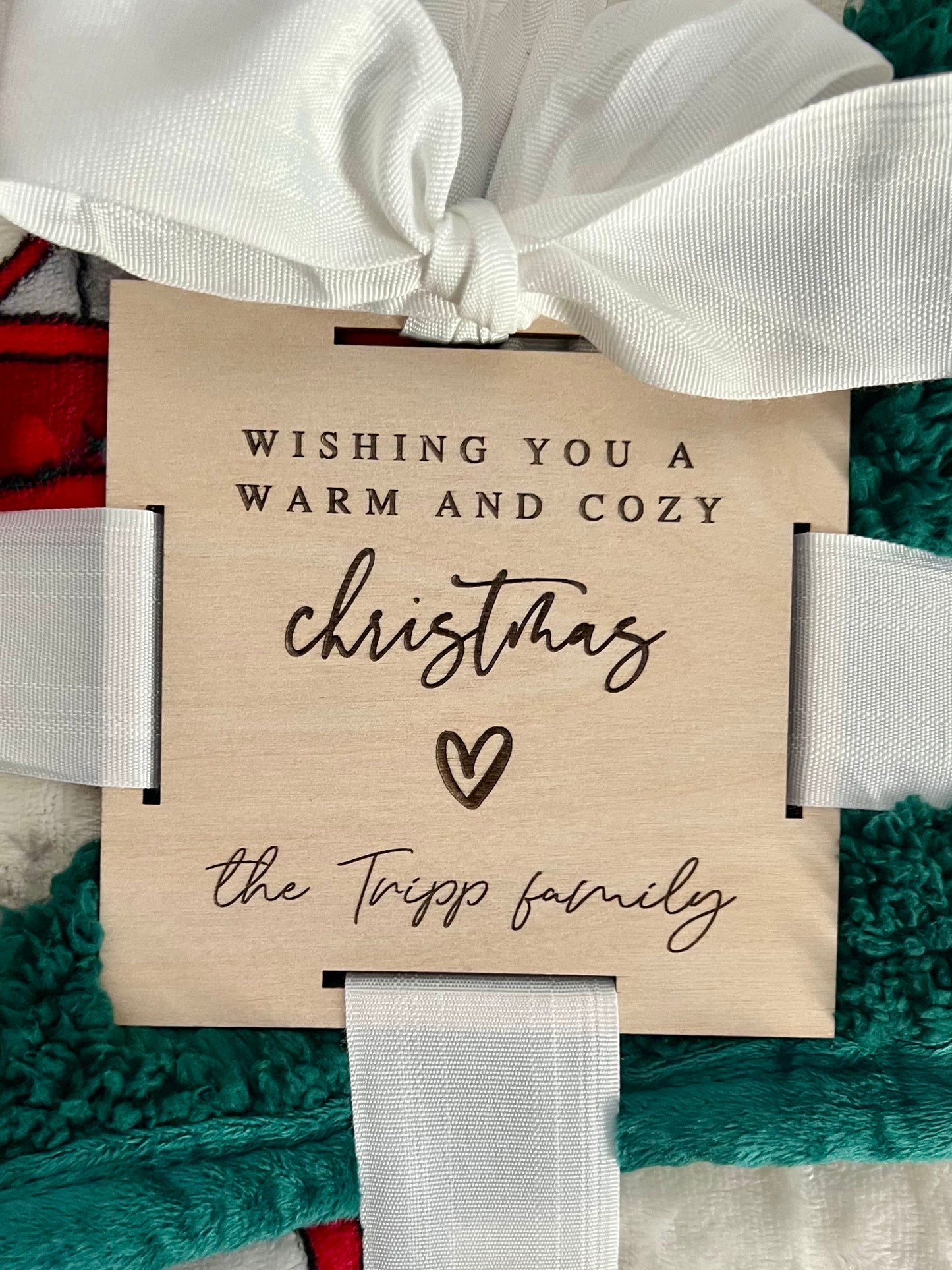 Personalized Plush Holiday Throw