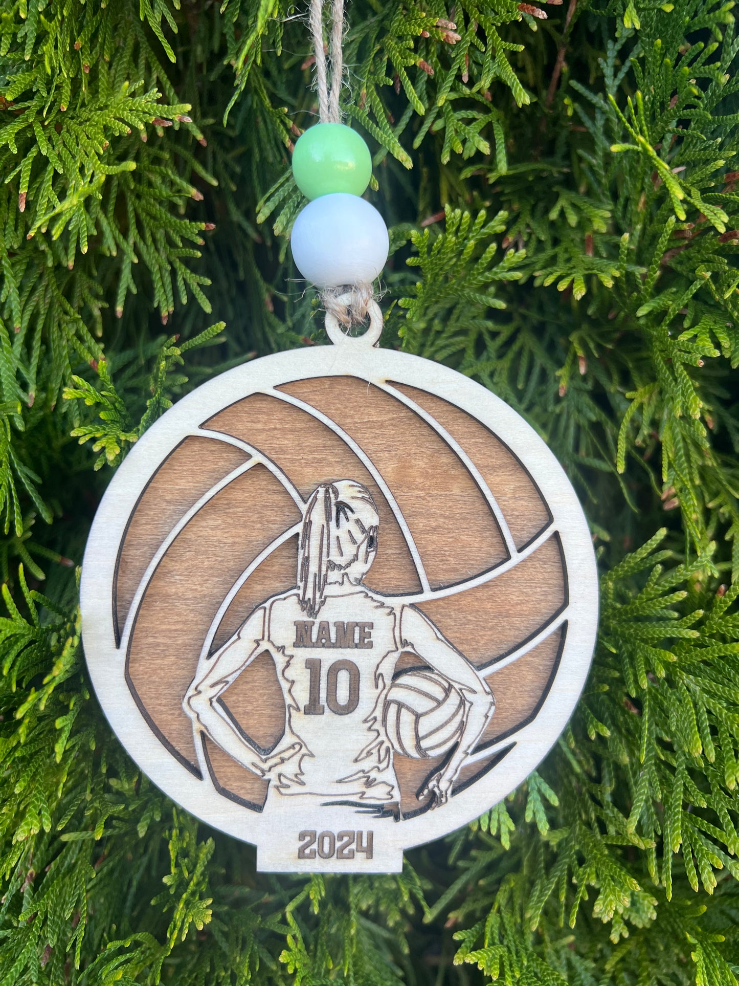 Personalized 3D Sports Ornament - Volleyball
