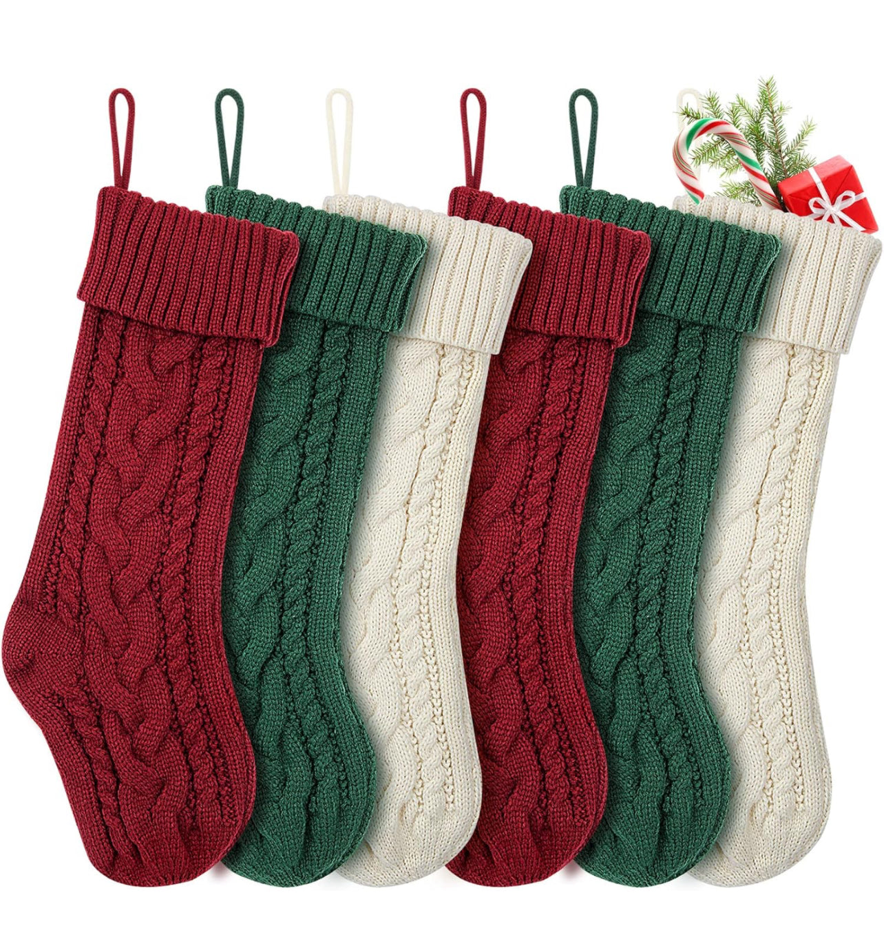 Personalized Leather Patch Christmas Stockings