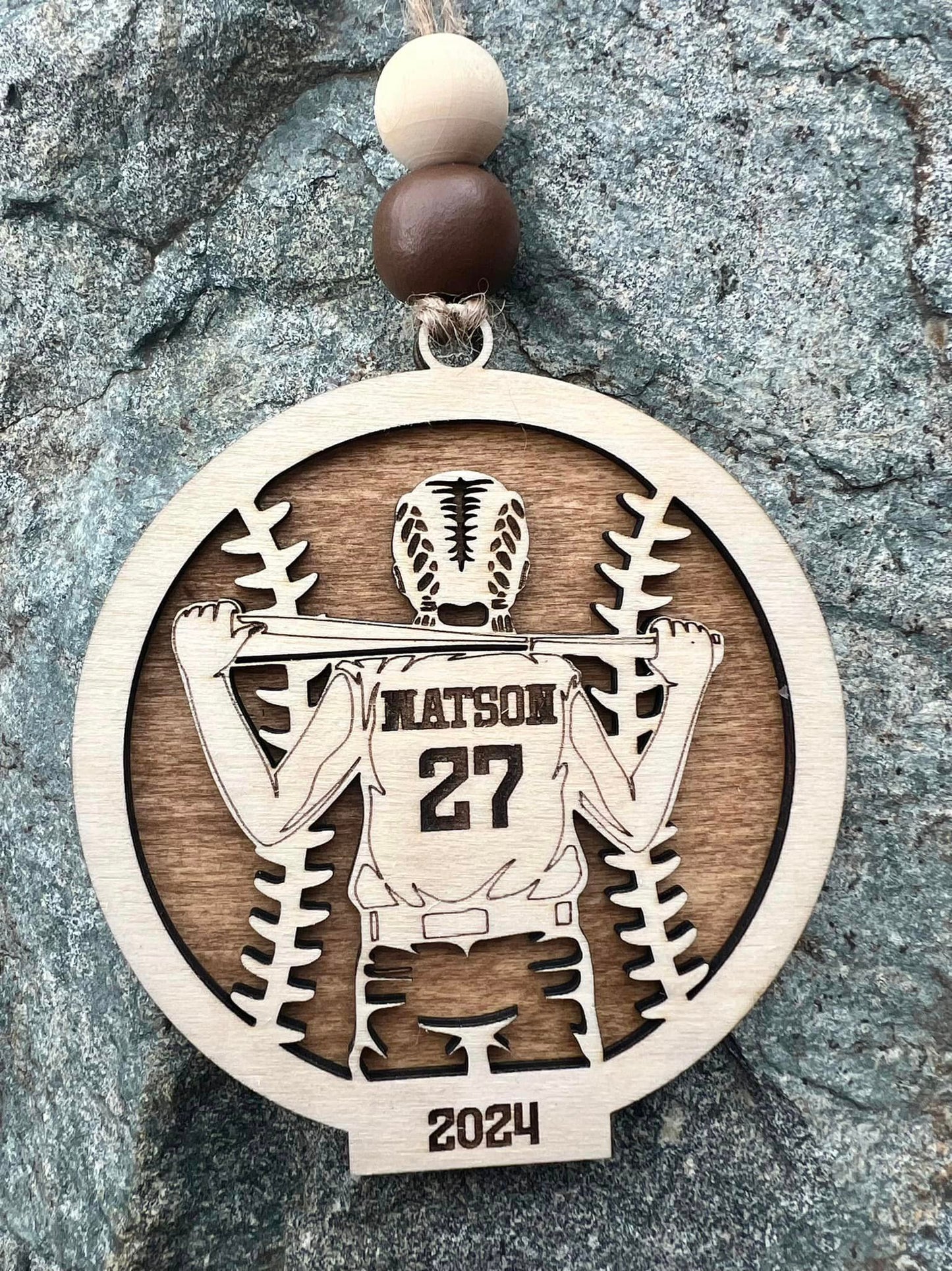 Personalized 3D Sports Ornament - Softball