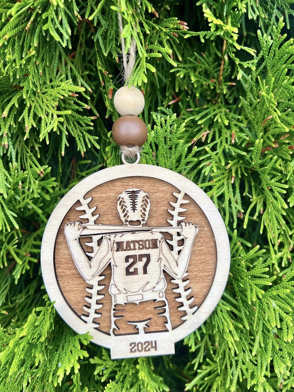 Personalized 3D Sports Ornament - Softball