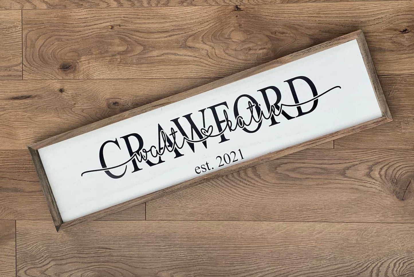 Personalized Wedding Gift Last Name Sign With Custom Names