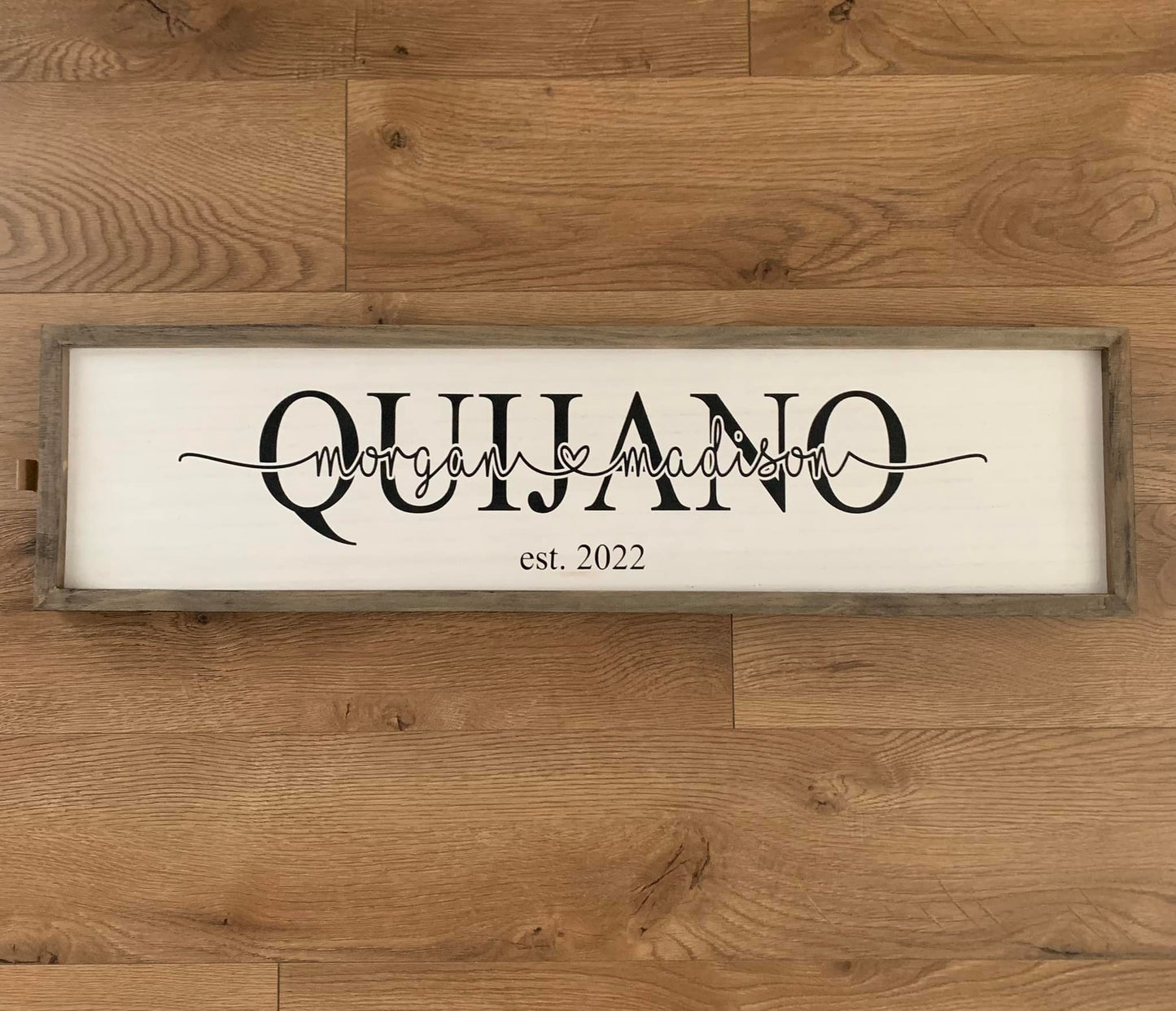 Personalized Wedding Gift Last Name Sign With Custom Names